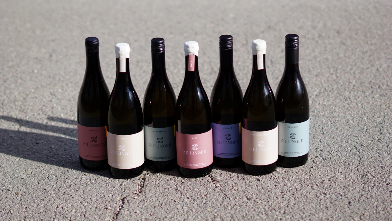 Flaschen vom Weingut Zillinger
