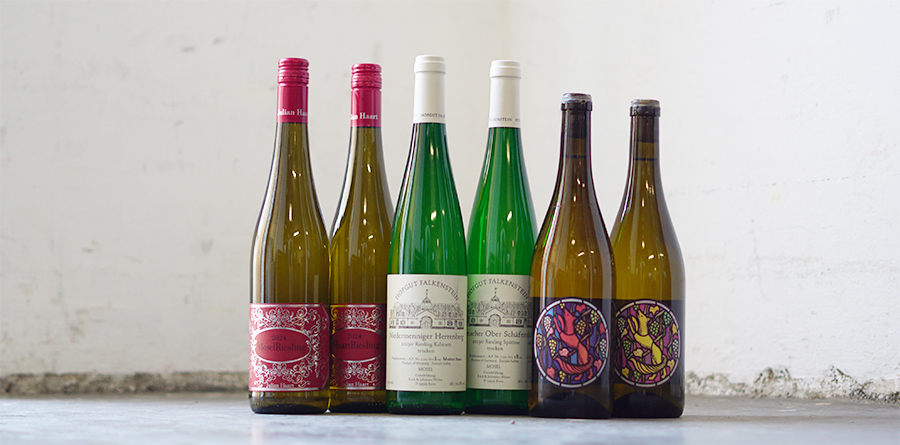Weinflaschen von Haart, Renard und Hofgut Falkenstein