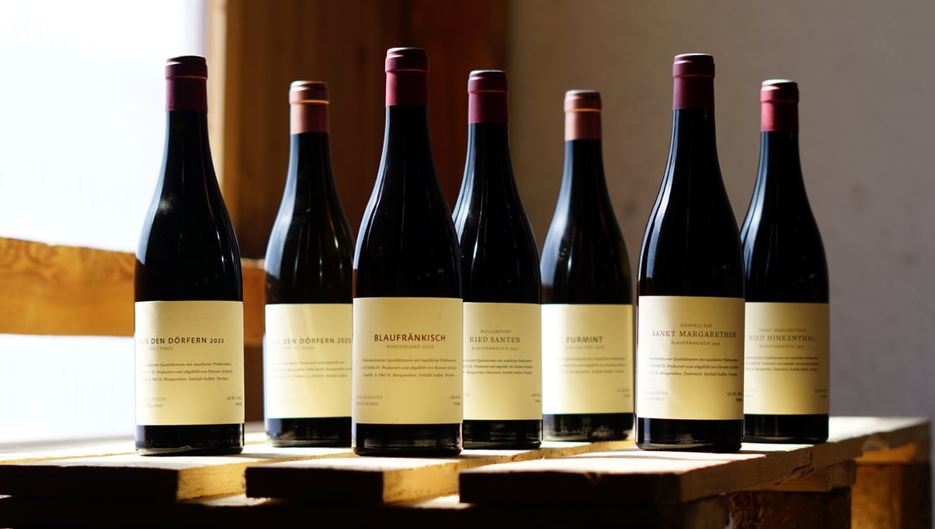 Weinflaschen vom Weingut Rosi Schuster