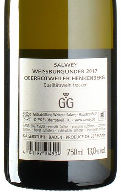 Weiburgunder Henkenberg GG 2017