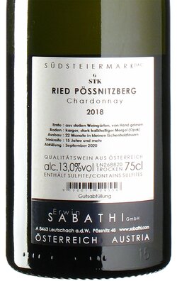 Chardonnay Ried Pssnitzberg 2018