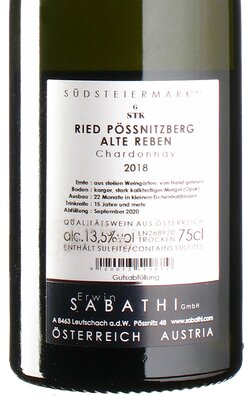 Chardonnay Ried Pssnitzberg Alte Reben 2018