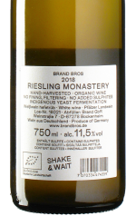 Brand - Riesling Monastery 2018 *bio