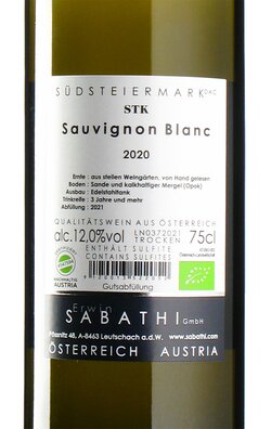 Sauvignon Blanc Sdsteiermark 2020
