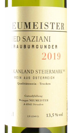 Grauburgunder Ried Saziani 2019