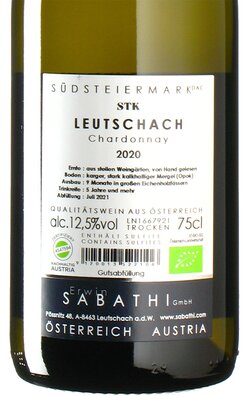 Chardonnay Leutschach 2020