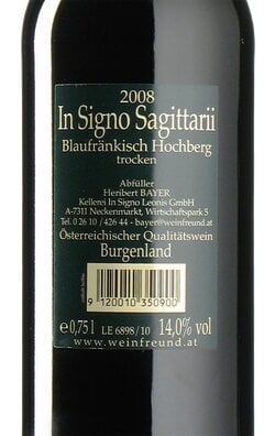 Blaufränkisch In Signo Sagittarii 2008