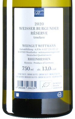 Weißer Burgunder Reserve 2020