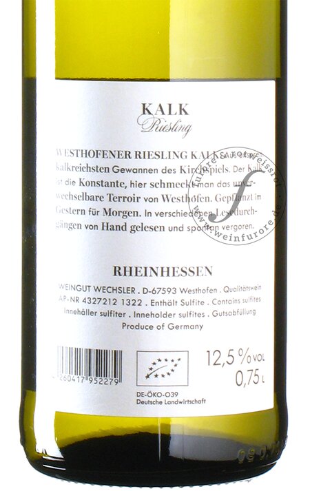Riesling Kalk 2021 - Katharina Wechsler, Rheinhessen - Weinfurore | Weißweine