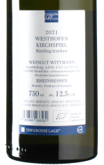 Wittmann - Riesling Kirchspiel GG 2021 *bio *L3 *C