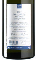 Wittmann - Riesling Aulerde GG 2021 *bio *L3