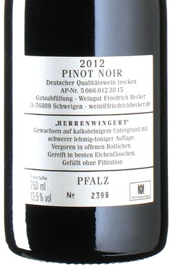 Pinot Noir Herrenwingert 2012