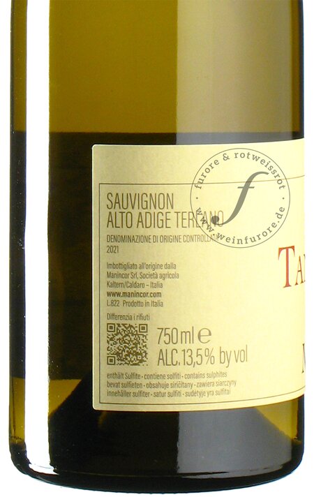 Sauvignon Manincor - Weinfurore Weingut Tannenberg 2021 - Blanc