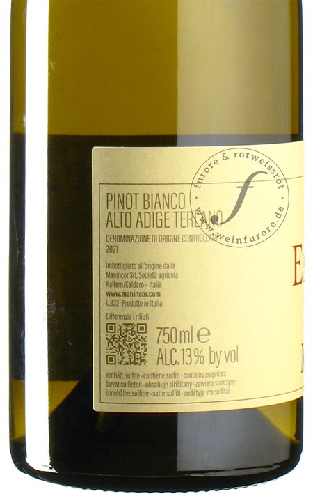 2021 Weißburgunder Weingut - - Manincor Weinfurore Eichhorn