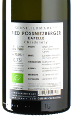 Sabathi - Chardonnay Ried Pössnitzberger Kapelle 2019 *bio