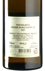 Rebholz - Weißer Burgunder Mandelberg GG 2021 *bio