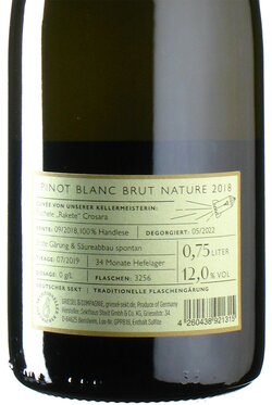 Pinot Blanc Prestige Sekt Brut nature 2018