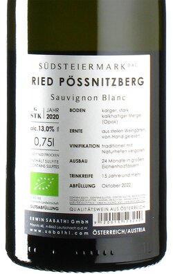 Sauvignon Blanc Ried Pssnitzberg 2020