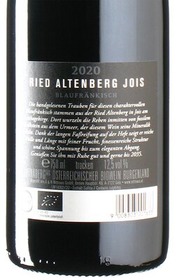 Blaufränkisch Ried Altenberg 2020