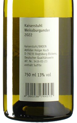Weißburgunder Kaiserstuhl 2022