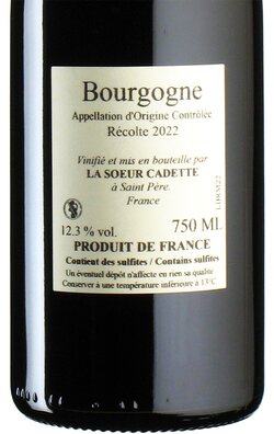 Pinot Noir Bourgogne Rouge 2022