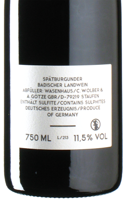 WASENHAUS VULKAN 2021 2021 Wasenhaus, Vulkan Pinot Noir, Baden