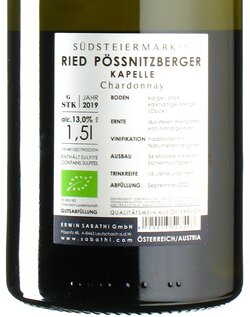 Chardonnay Ried Pössnitzberger Kapelle 2020 Magnum