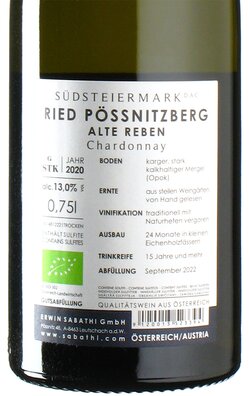 Chardonnay Ried Pssnitzberg Alte Reben 2020