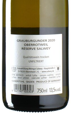 Grauburgunder Oberrotweil RS 2020