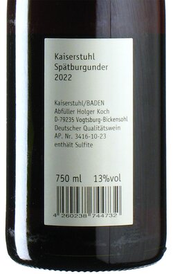 Sptburgunder Kaiserstuhl 2022