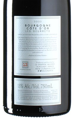 Pinot Noir Bourgogne Cte dOr Rouge 2022