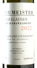Neumeister - Weißburgunder Ried Klausen 2022 *bio