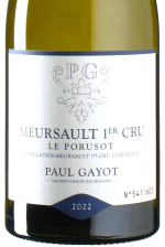 Paul Gayot - Chardonnay Meursault 1er Cru Le Porusot 2022...