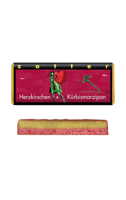 Zotter - Himbeer Kirsch mit Kürbis-Crunch 70g *bio