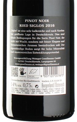 Pinot Noir Ried Siglos 2016