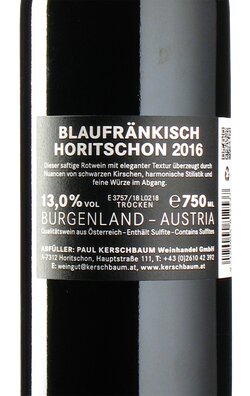Blaufrnkisch Horitschon 2016