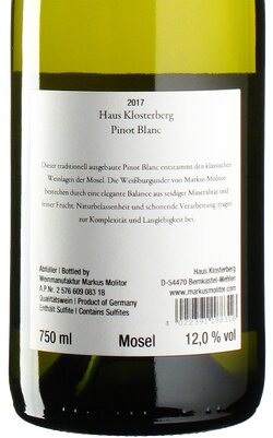 Pinot Blanc Klosterberg 2017