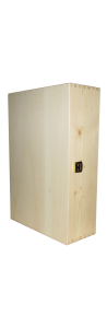 Holzkiste für 3 Flaschen mit Klappdeckel