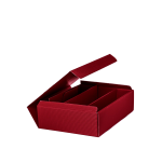 Geschenkkarton Offene Welle 3er Bordeaux