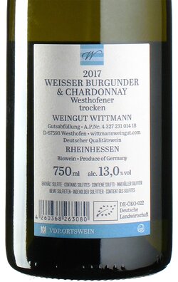 Weiburgunder & Chardonnay Westhofen 2017