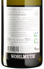 Wohlmuth - Sauvignon Blanc Ried Hochsteinriegl 2017