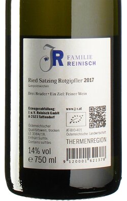 Rotgipfler Ried Satzing 2017