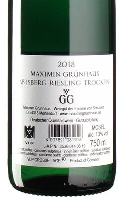 Maximin Grünhaus - Riesling Abtsberg GG 2018