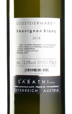 Sauvignon Blanc Sdsteiermark 2018