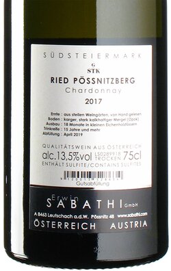 Chardonnay Ried Pössnitzberg 2017