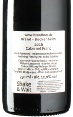 Brand - Cabernet Franc Pur 2016