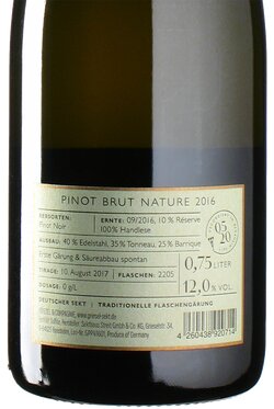 Pinot Prestige Sekt Brut nature 2016