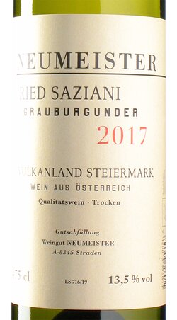 Grauburgunder Ried Saziani 2017