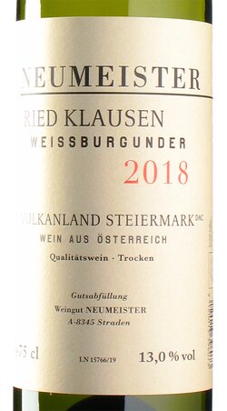 Weißburgunder Ried Klausen 2018